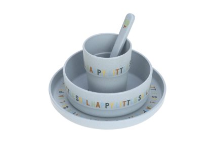 Lässig Set riadu Dish Set PP/Cellulose Happy Fruits lemon