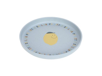 Lässig Tanier Plate PP/Cellulose Happy Fruits lemon