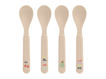 Lässig Lyžičky Spoon Set PP/Cellulose Happy Fruits cherry