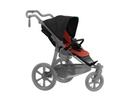 stroller seat unit mono/pro anthracite with red highlights
