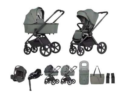 Venicci UPline2 + Autosedačka Joie I-Gemm3 + základňa Encore - Aloe