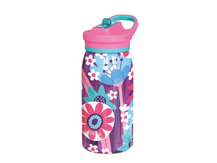 Nerezová termofľaša s náustkom Pop Kids Blooming Garden 445 ml