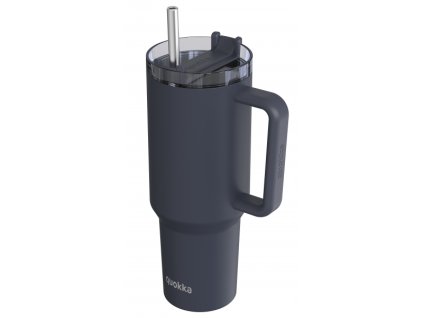 Nerezový termohrnček so slamkou Stream Black 1200 ml