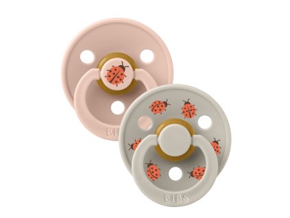 BIBS STUDIO Colour Ladybug cumlíky z prírodného kaučuku 2ks – veľkosť 1 - Blush Mix