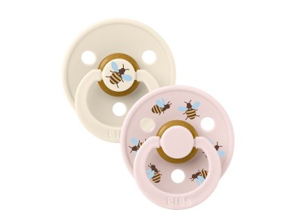 BIBS STUDIO Colour Bumblebee cumlíky z prírodného kaučuku 2ks – veľkosť 1 - Ivory Mix