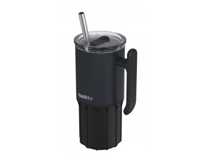 Nerezový termohrnček so slamkou Umi Black 720 ml