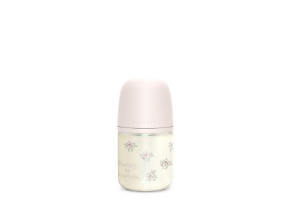 SUAVINEX | Fľaša sklo POETRY 120 ml fyziologická SX PRO +0 SF - ružová