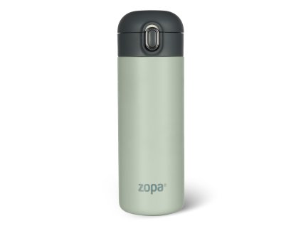 Zopa Termoska na tekutiny se silikonovým držákem 400 ml, Pistacio green