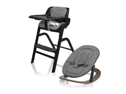 Zopa Set stolička Inpira + novorodenecký set + hojdacia základňa, Berry Black
