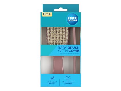 canpol babies hreben a kefa prirodna makka gold ruzova