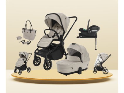 zopa move cross 5 ivory beige s autosedačkou cybex aton B2 a isofixovou základňou