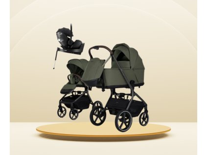 my junior mavi olive green s autosedačkou baby safe pro