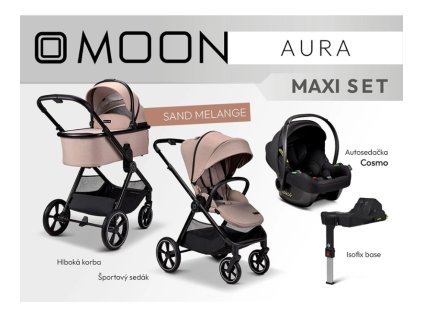 moon aura maxi set sand melange