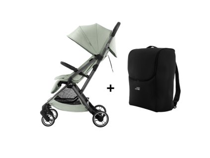 britax flylite sage green s cestovnou taskou