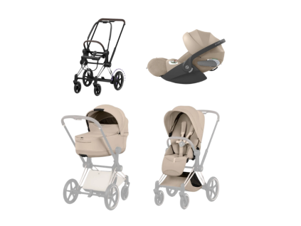 cybex e priam 5 3v1 cozy beige chrome brown
