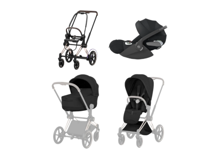 cybex e priam 5 3v1 sepia black rose gold