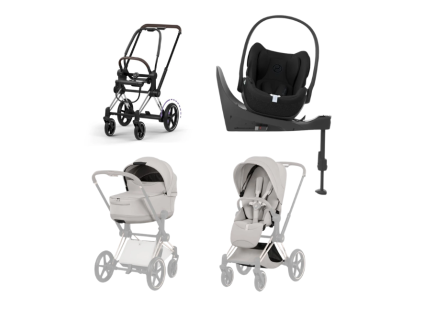 cybex e priam 5 4v1 city grey chrome brown