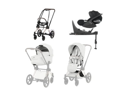 cybex e priam 5 4v1 off white rose gold