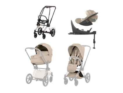 cybex e priam 5 4v1 cozy beige rose gold