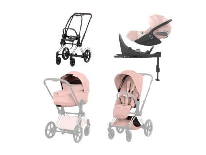 cybex e priam 5 4v1 peach pink chrome brown