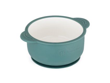 PETITE&MARS Miska keramická so silikonovým obalom Misty Green