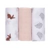 Lässig Bavlnené plienky Swaddle Burp blanket 60x60 Little Forest rabbit