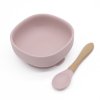 Rose pink bowl wooden spoon 1