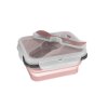 Zopa Silikonový svačinový box s příborem malý, Old Pink