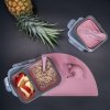 Zopa Silikonový svačinový box s příborem malý, Old Pink