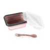 Zopa Silikonový svačinový box s příborem malý, Old Pink
