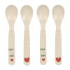 Spoon Set PP/Cellulose Happy Rascals Heart lavender