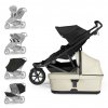 THULE SET XL Kočík súrodenecký Urban Glide Double - Black/Soft Beige