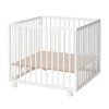 Baby Dan drevená ohrádka Comfort Medium White, 79x79x73 cm