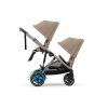 cybex e gazelle almond beige taupe chassis double seats2 2