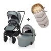 Zopa Set kočík Move Cross 2 + Hlboká korba XL + darček Fusak Fluffy v hodnote 77,50 Eur, Granit Grey