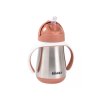 Hrnček termoizolačný so slamkou nerez 250ml Terracotta