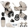 Muuvo kombinovaný kočík Quick BOHO + Autosedačka Cybex Cloud T PLUS + Cybex základňa Base T - Beige