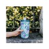 Nerezový termohrnček so slamkou Mist Violet Blooms 720 ml
