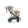 cybex e gazelle almond beige taupe chassis double seats 2