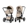 cybex Priam Comfort 2026, matt black cozy beige