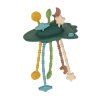 PETITE&MARS Hračka silikónová senzorická Crazy rocket Misty Green 10m+