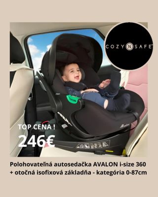 Novinka 🤩Zaistite svojmu dieťaťu najvyššiu úroveň bezpečia a pohodlia s novou autosedačkou Cozy N Safe Avalon i-Size s...