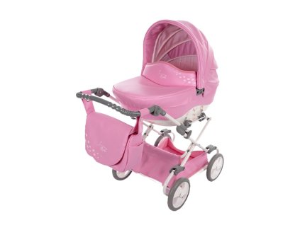 detsky hluboky kocarek pro panenky junama mini animals ruzova