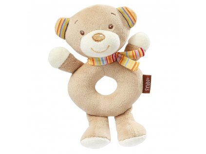 detske plysove chrastitko baby fehn rainbow medvidek
