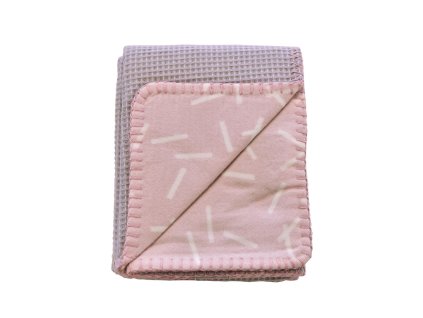 detska deka lodger dreamer honeycomb flannel 110 x 140 cm blush