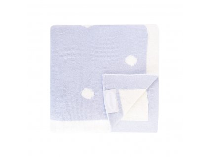luxusni detska pletena deka shnuggle 90 x 70 cm modra