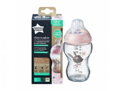 kojenecka lahev tommee tippee c2n sklenena silikon 0 250 ml pink 2