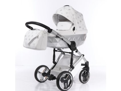 detsky kocarek junama glow 03 white silver