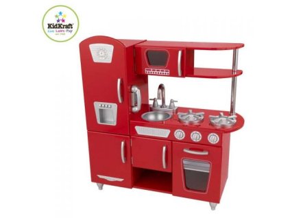 detska kuchynka kidkraft red vintage