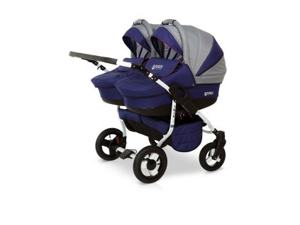 detsky kocarek pro dvojcata verdi twin 1 modra seda